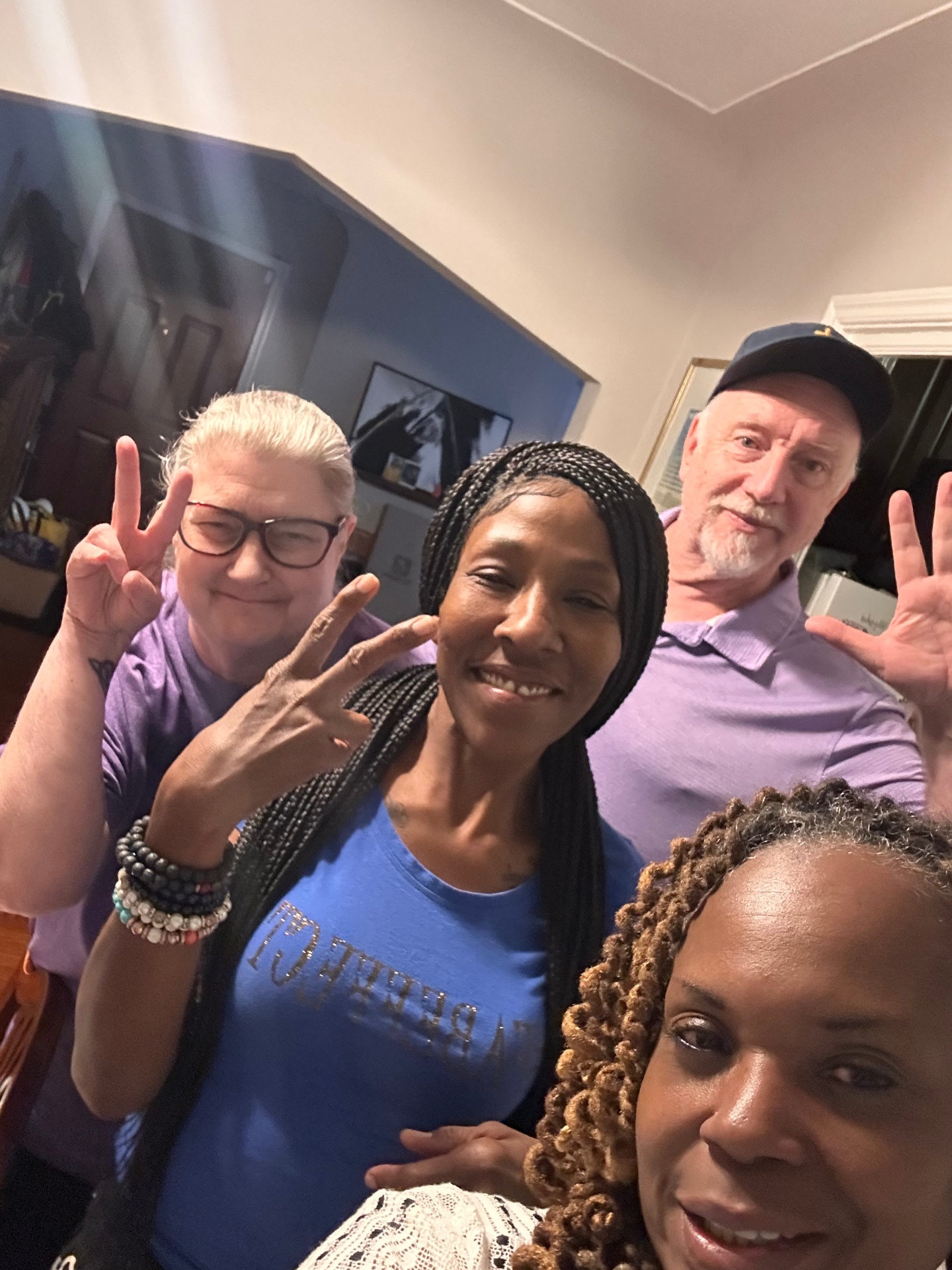 Community members smiling together.