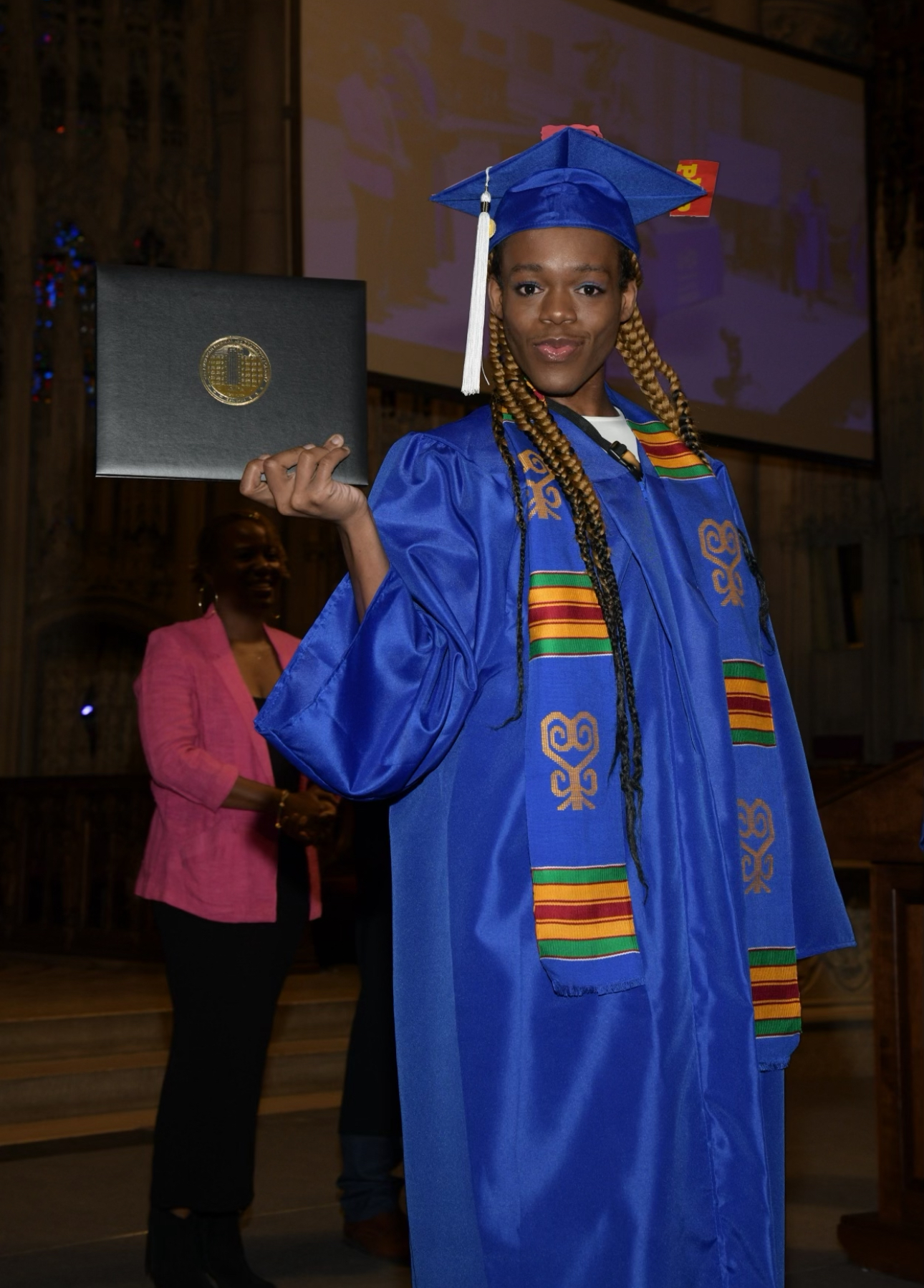 A graduation photograph shared in loving memory